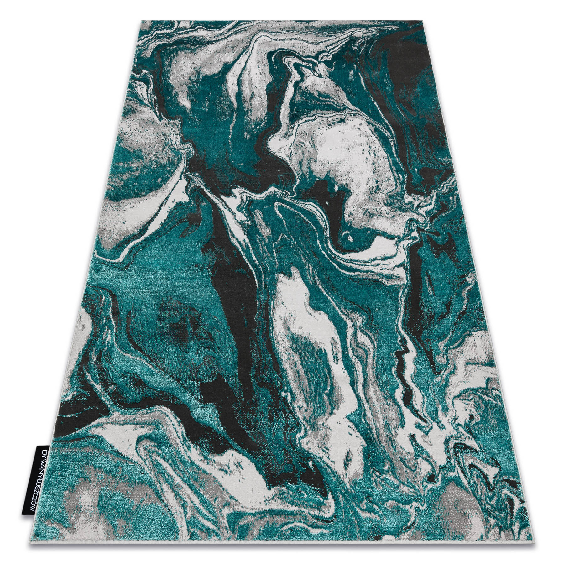 Dywan DE LUXE nowoczesny 622 Abstrakcja - Strukturalny zielony 120x170 cm