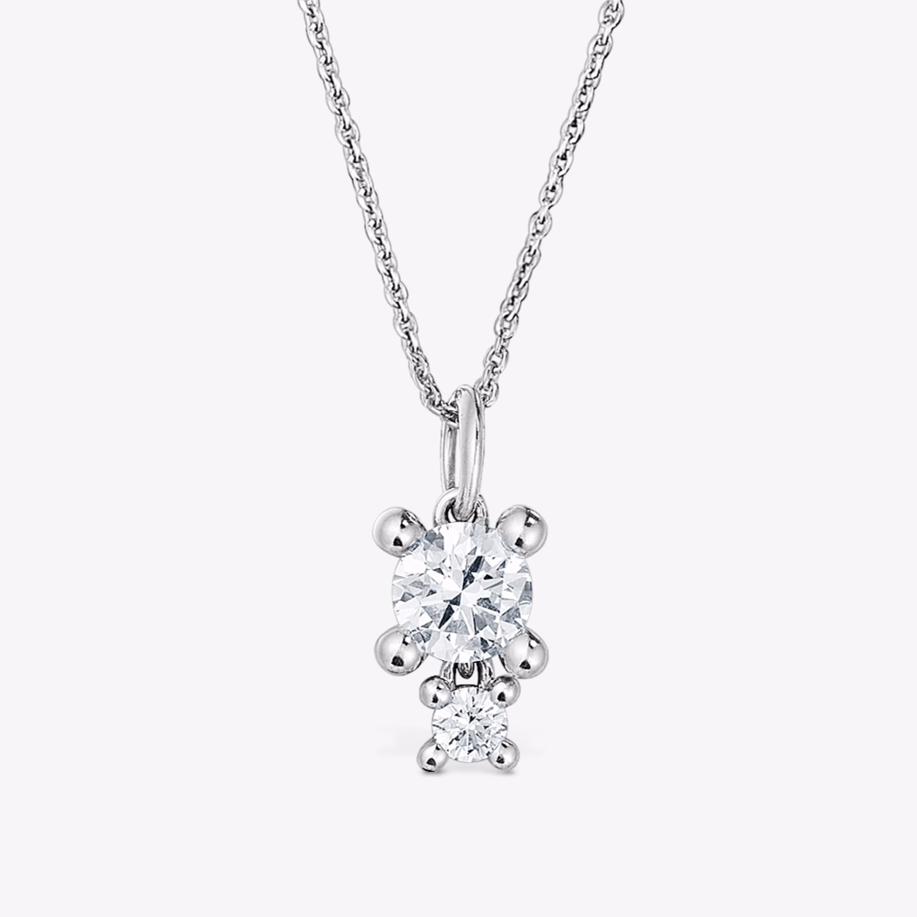 Gargantilla con motivo colgante de platino con diamantes creados en laboratorio 0,58 ct Shine LGD