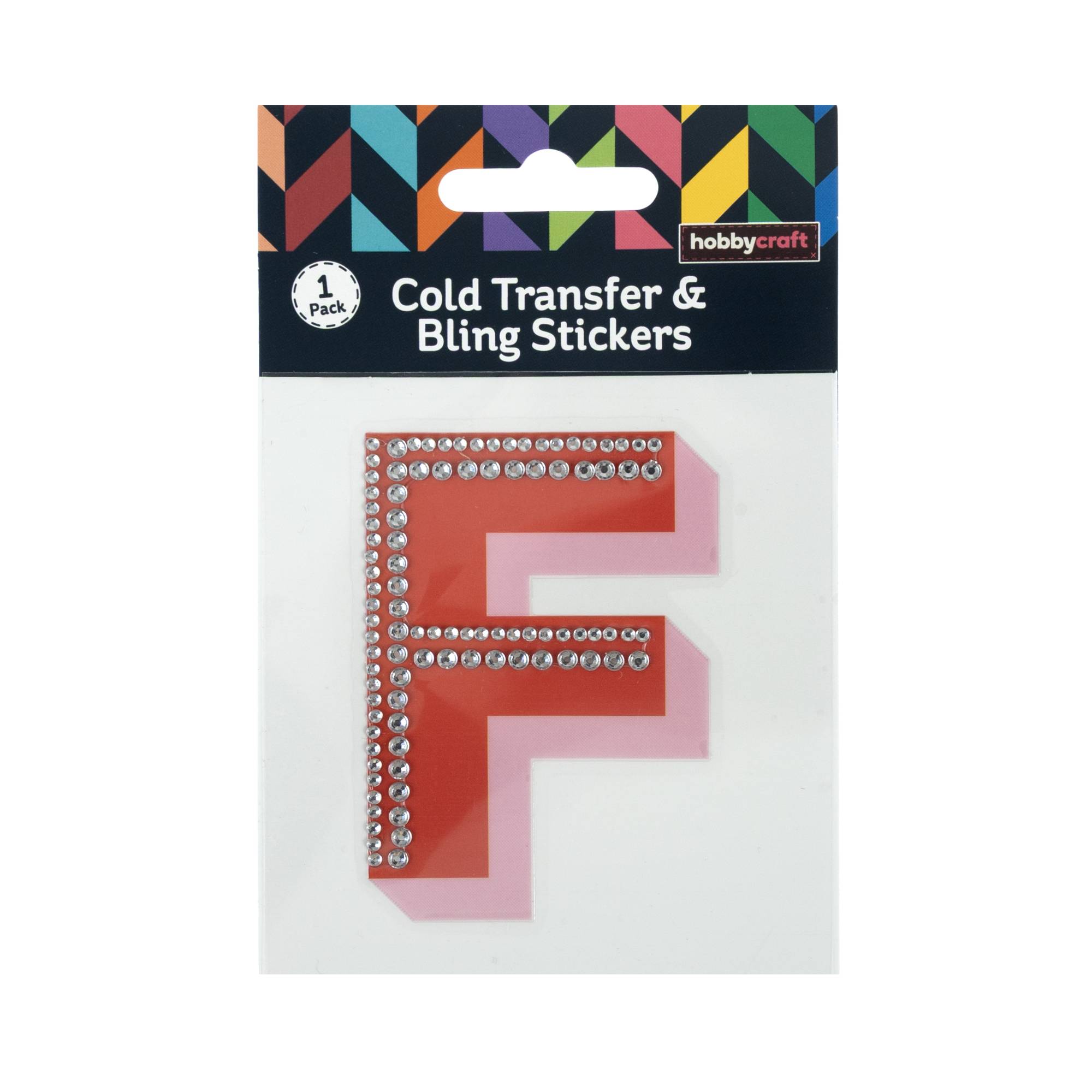 Cold Transfer and Bling Letter F Sticker Set