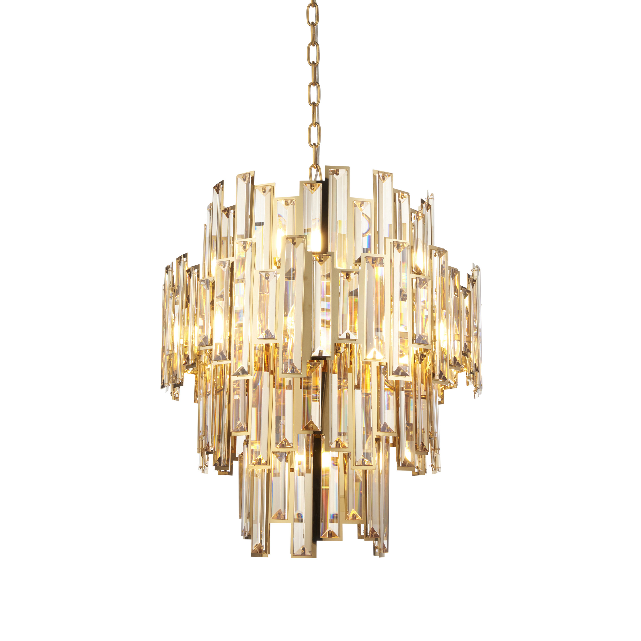 Żyrandol VIVIANA złoty 12xE14x15W wym:210x56x56cm IP20 Endon