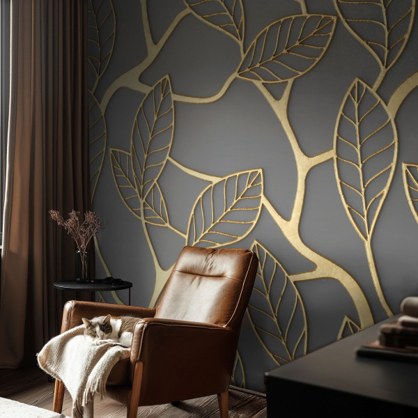 Tapeta samoprzylepna Eleganckie liście 104x70 Tulup