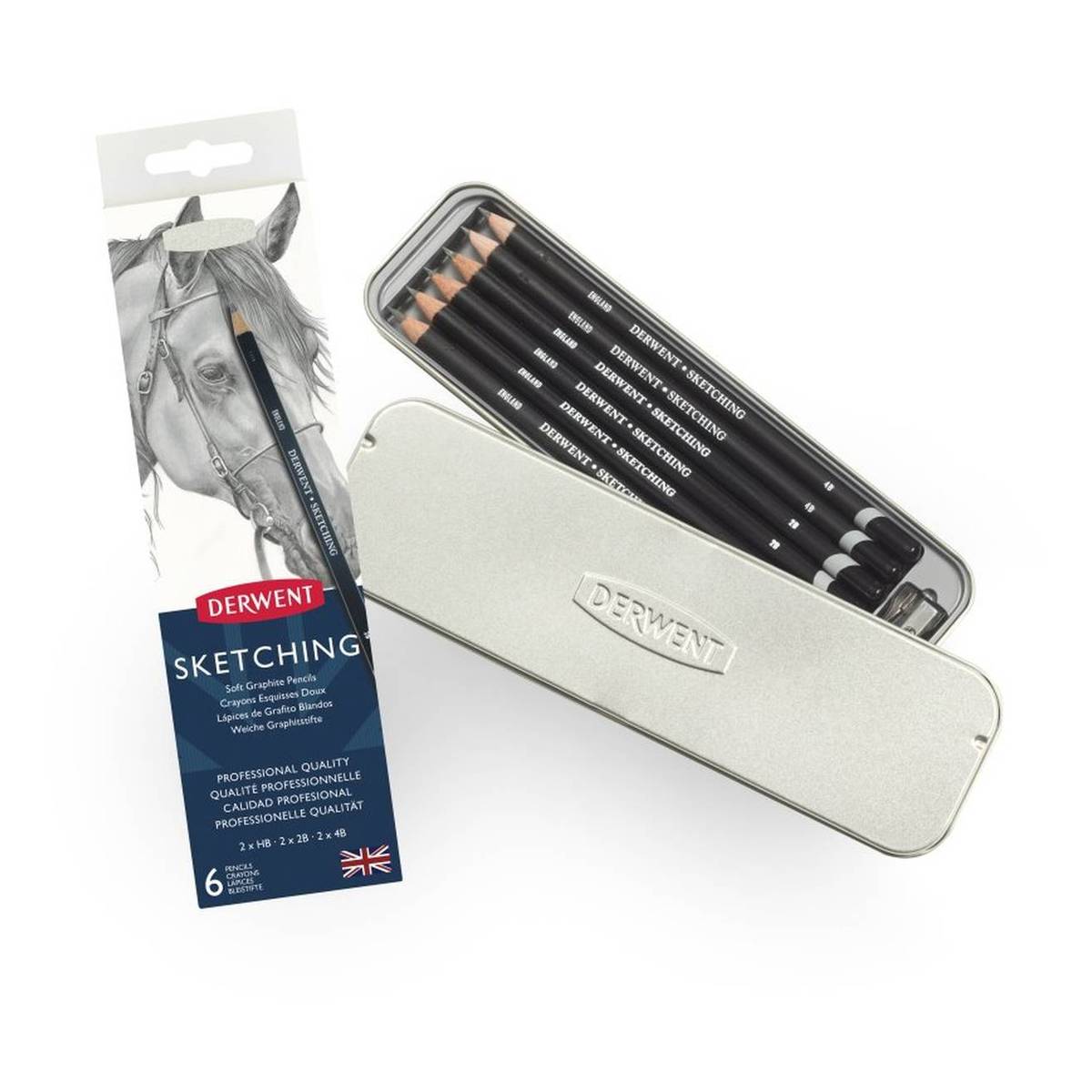 Derwent Sketching Pencil Tin 6 Pieces