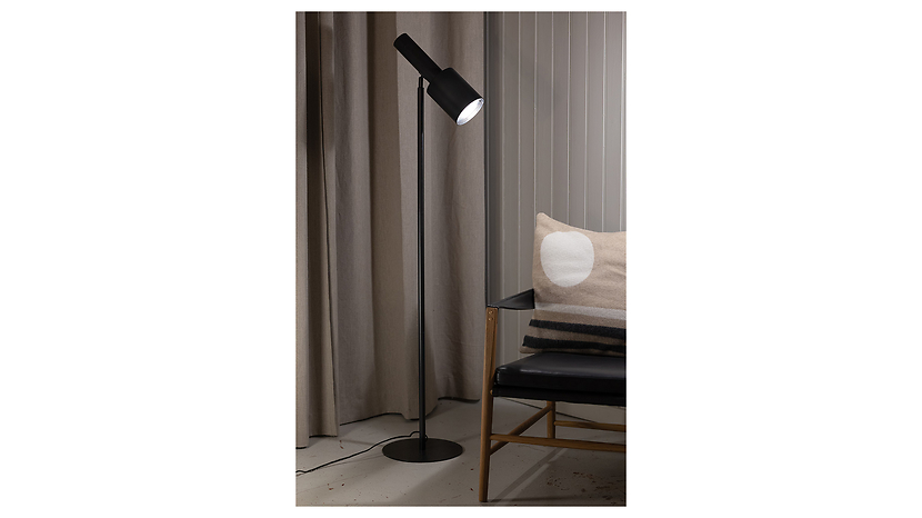 Lampa podłogowa Ozzy metalowa czarna