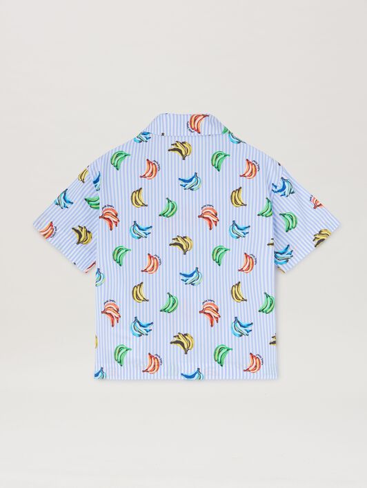 All over banana print short sleeves shirt