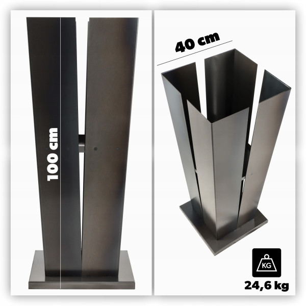 Palenisko Ogrodowe Na Ognisko Grill Stalowe 100cm