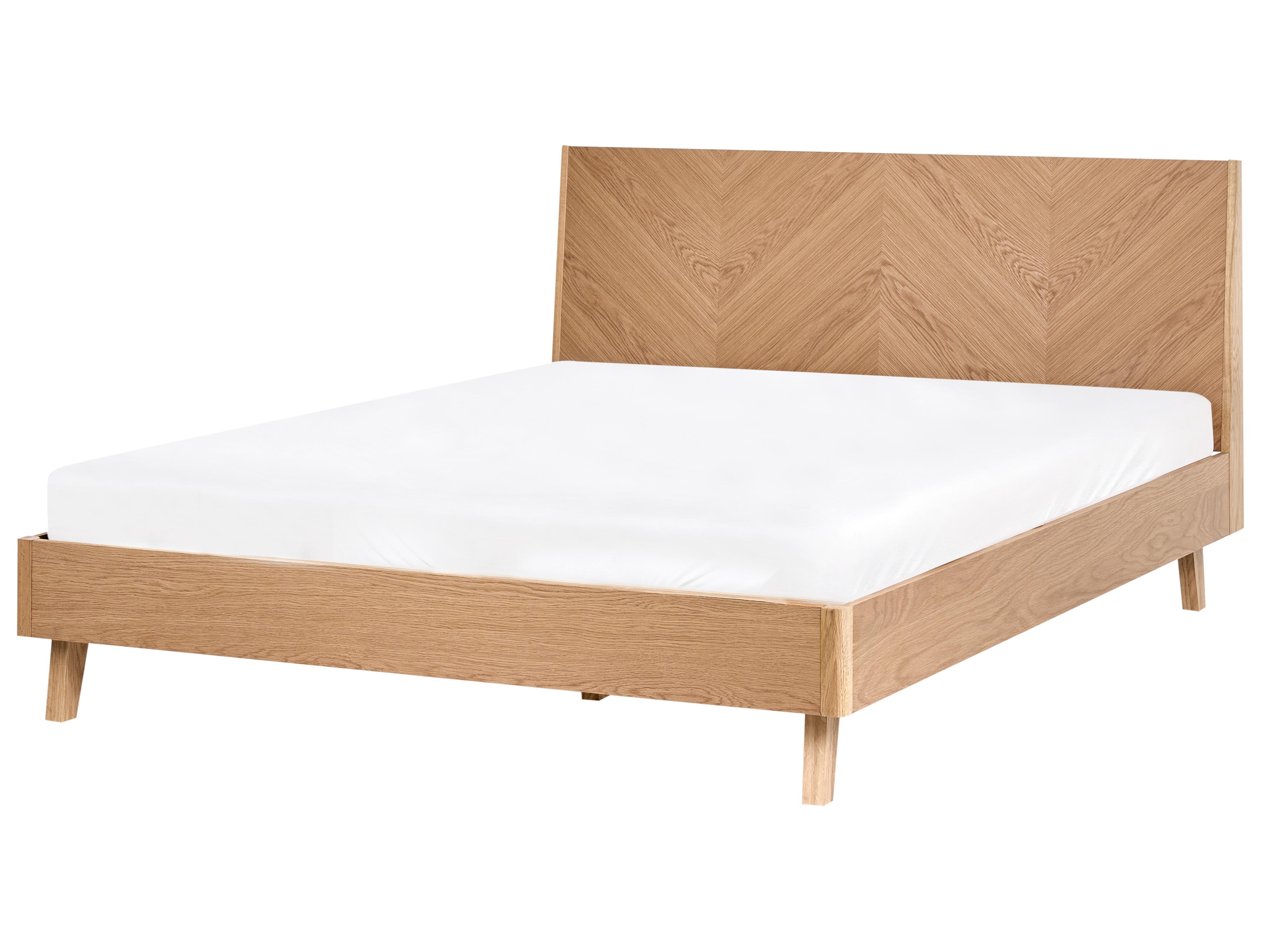 Bed WIZERNES 140 x 200 cm (EU Double) Light Oak
