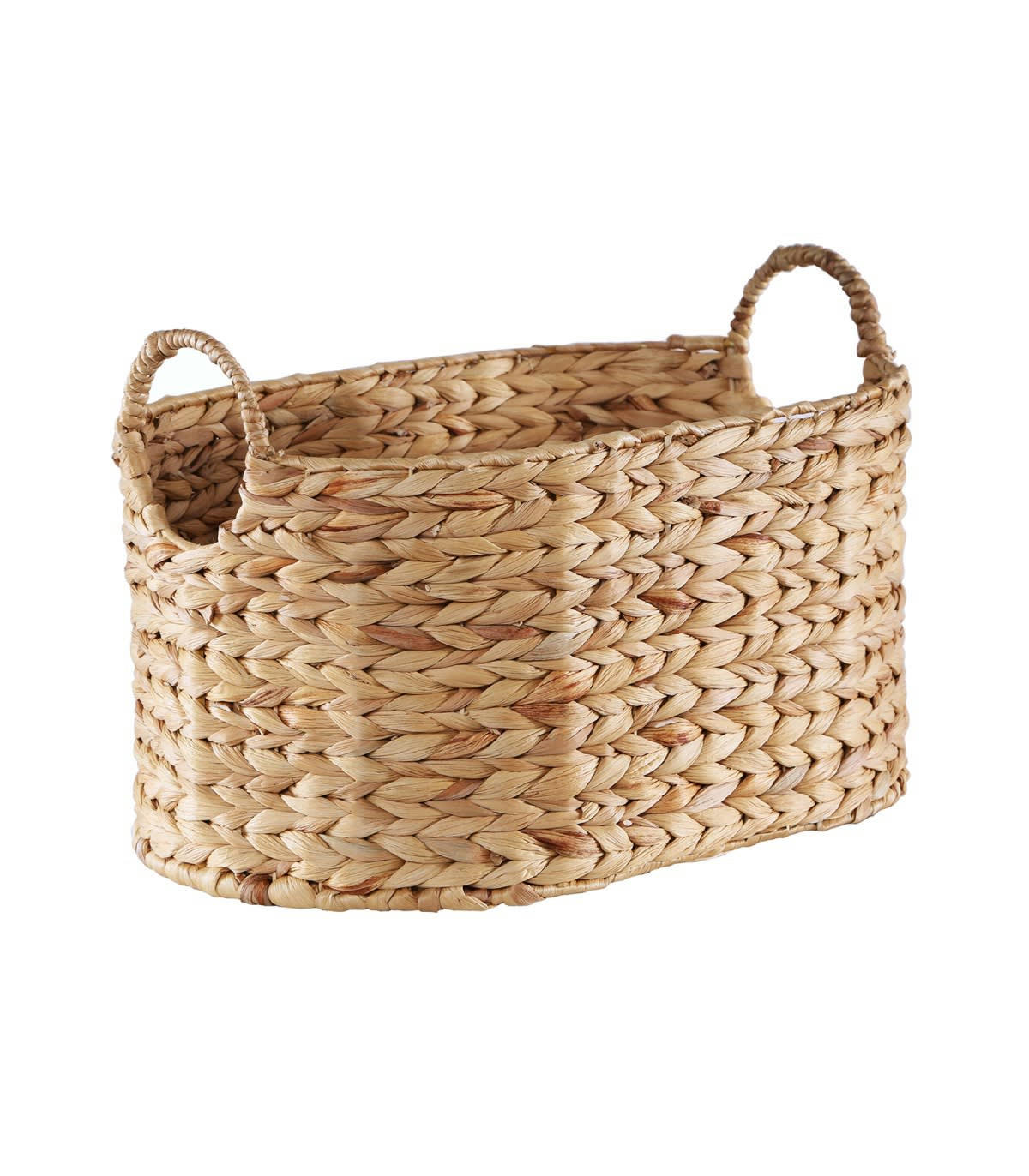 - Panier en Jacinthe d'eau avec poignées - H23 cm