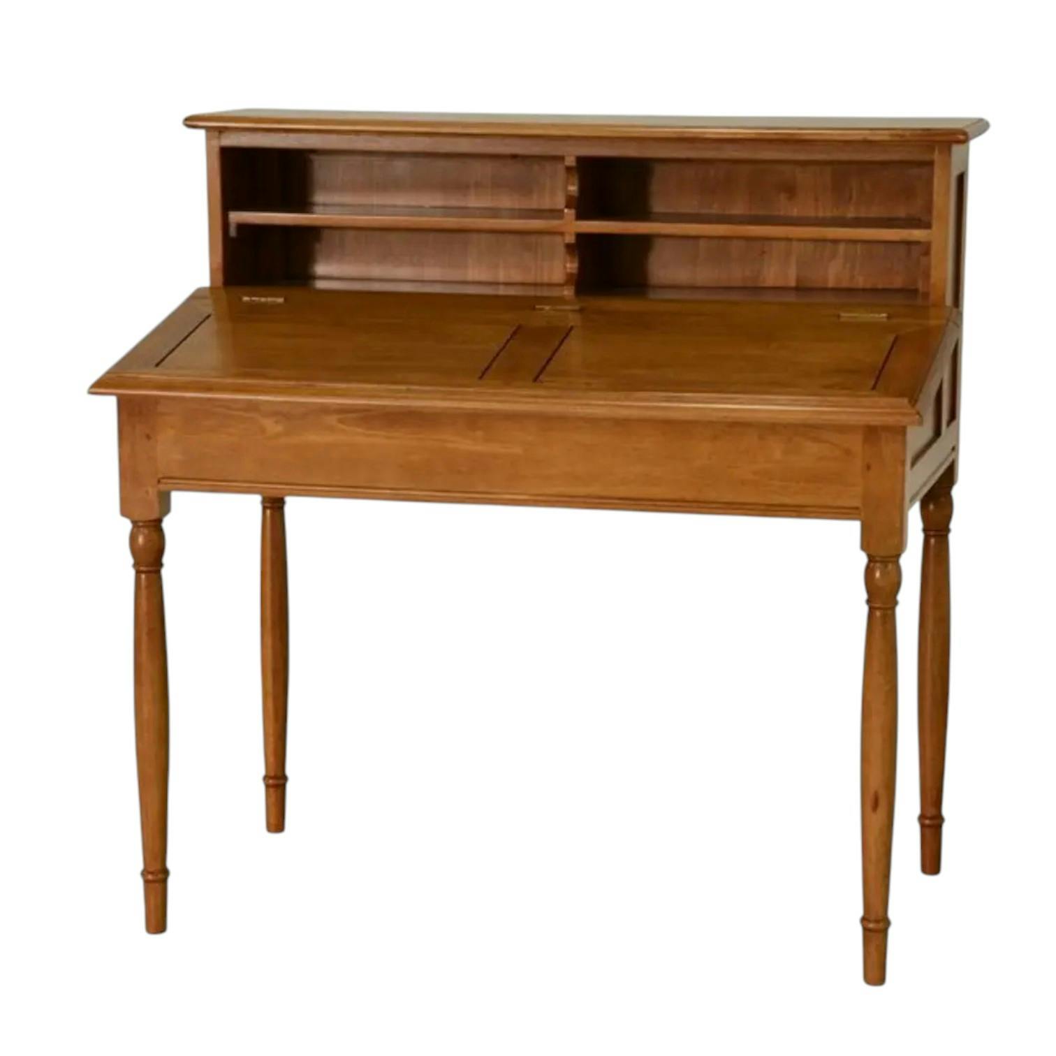 Bureau Pupitre Hévéa 4 niches 110x66x108cm TRADITION