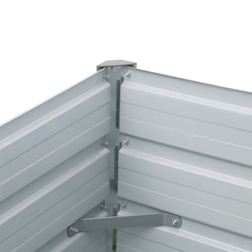 NNEVL Raised Garden Bed 320x40x77 cm Galvanised Steel Grey