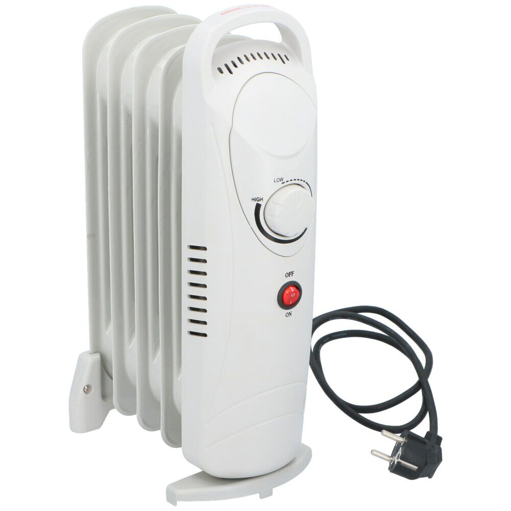 Radiateur bain d'huile 650W Alpina métal blanc 24x14xH39cm