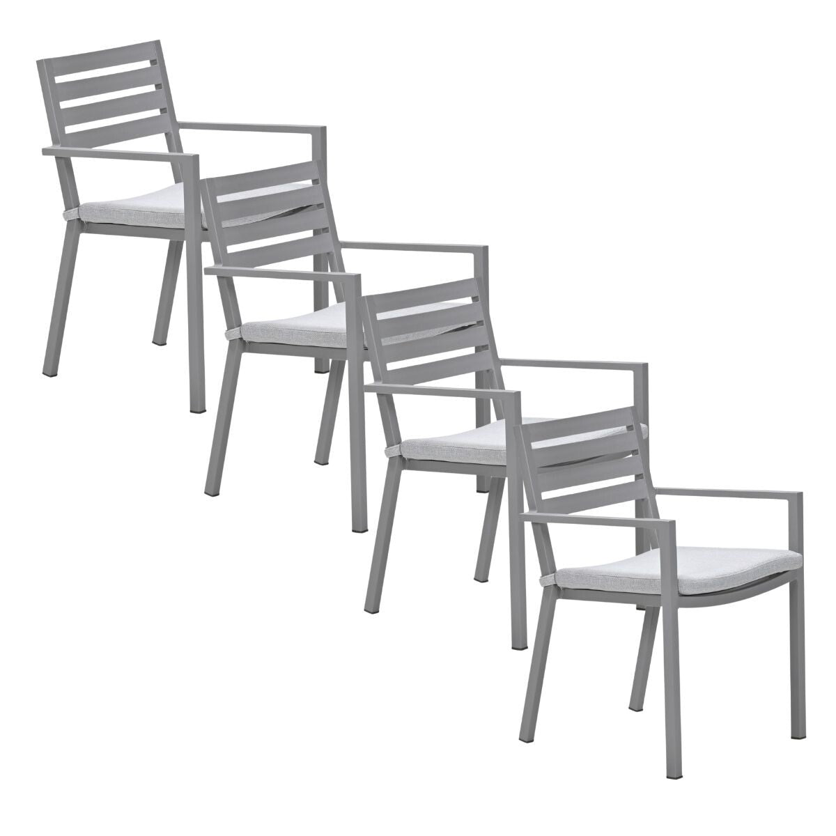Garden Impressions tuinstoel Amarillo taupe - 4 stuks