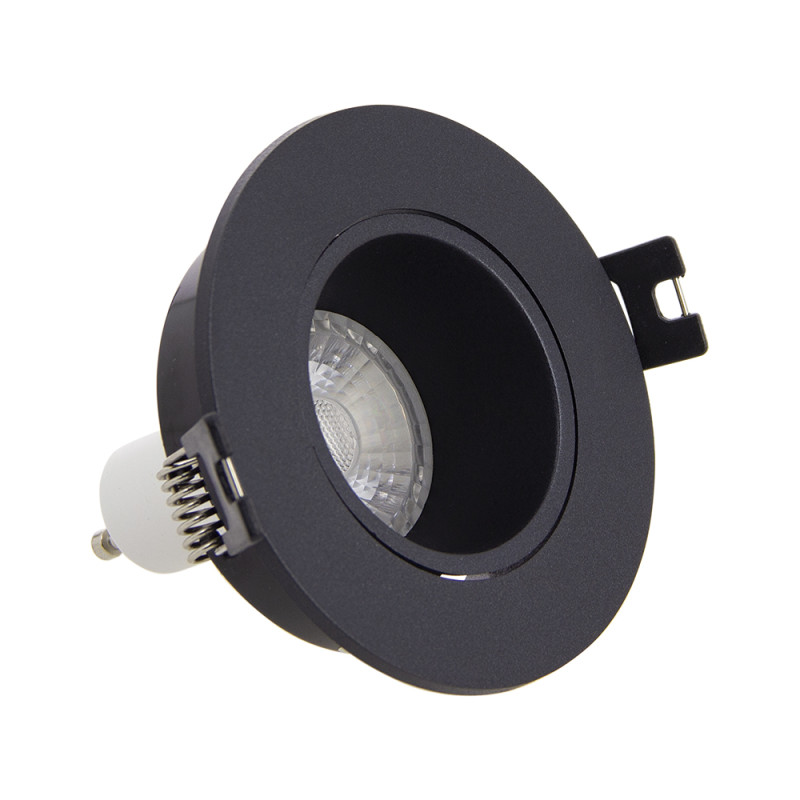 Spot encastrable LED noir GU10 blanc chaud IP20 345 lm 5 W 3 pièces XANLITE