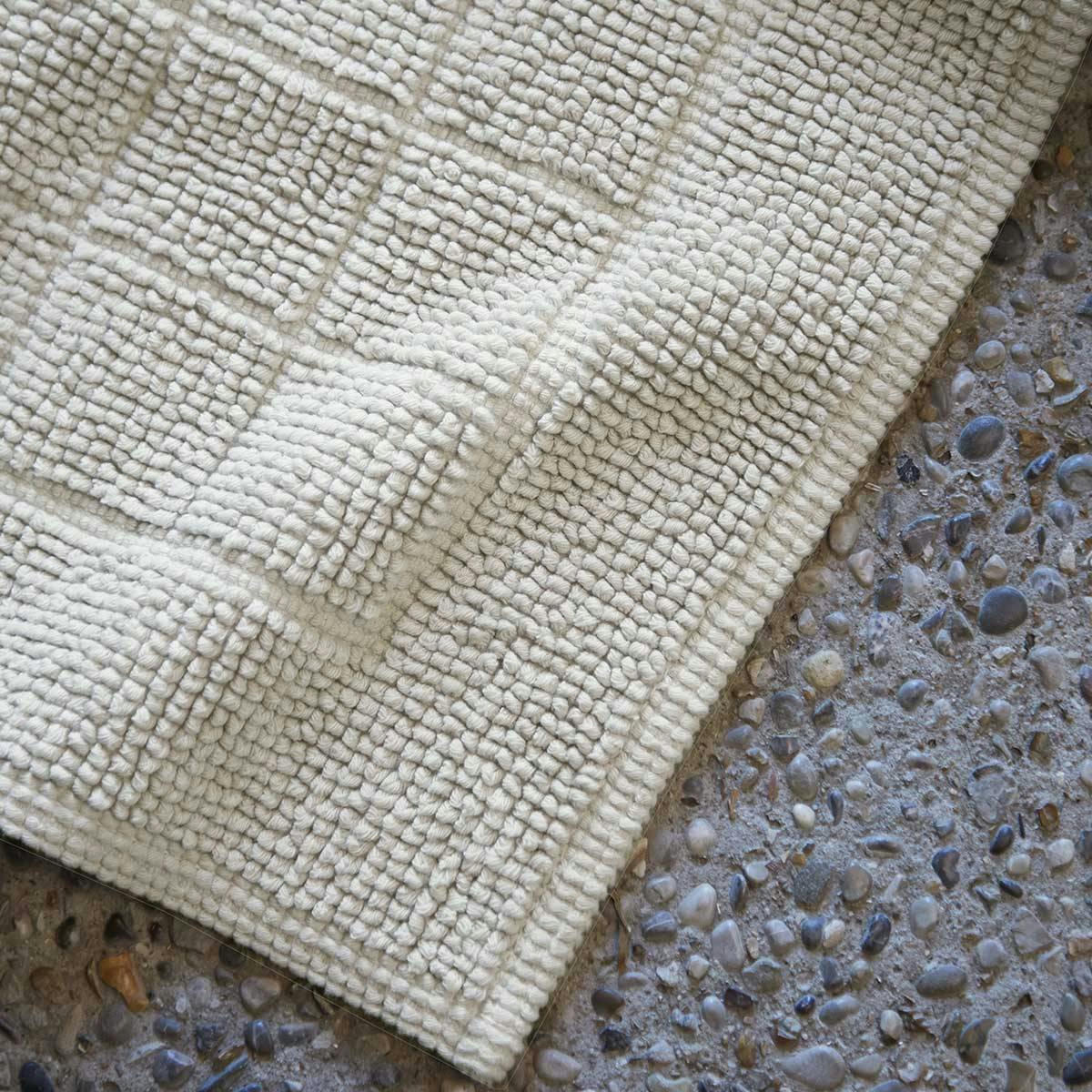 PONTON - Tapis de bain en  coton beige 60 x 90 cm