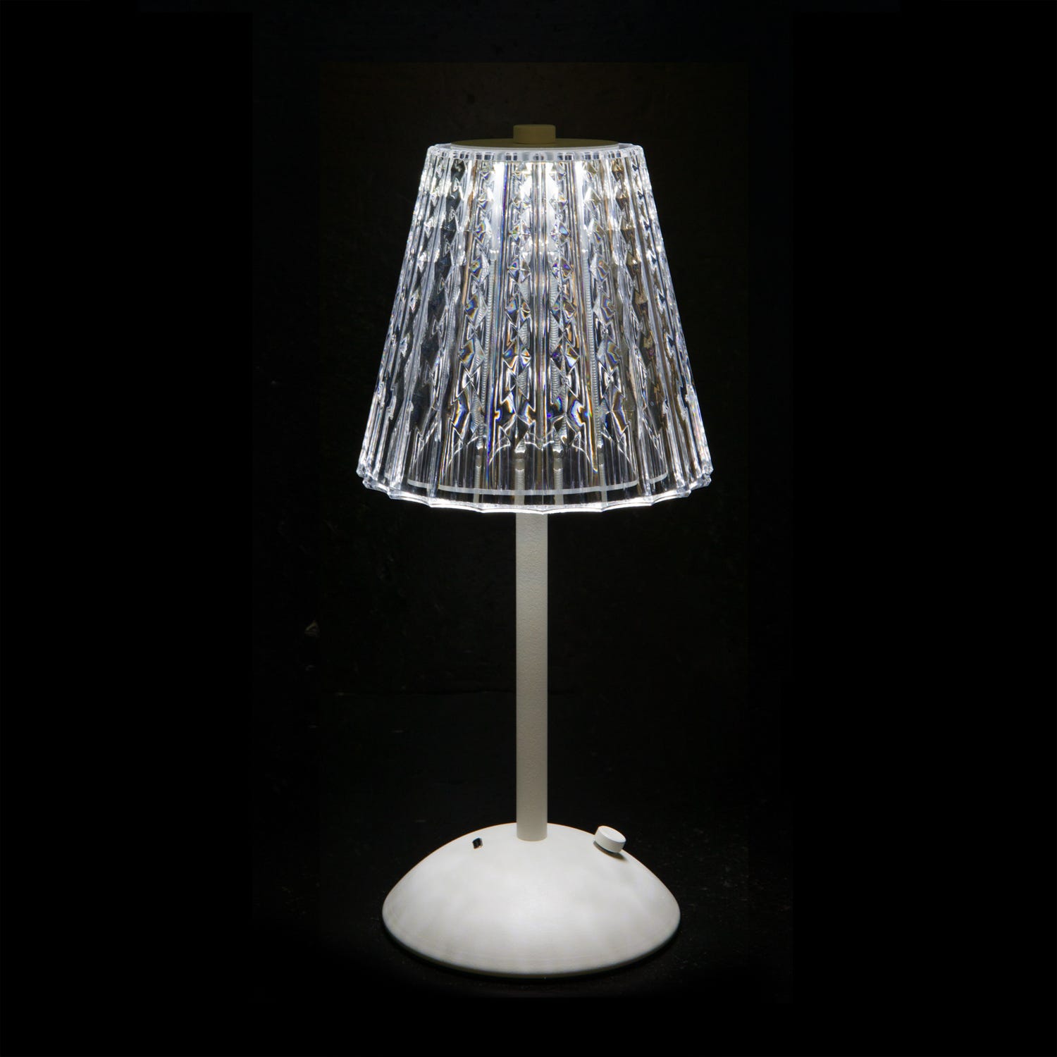 Lampada da tavolo LED touch bianca – 30 cm Diamond