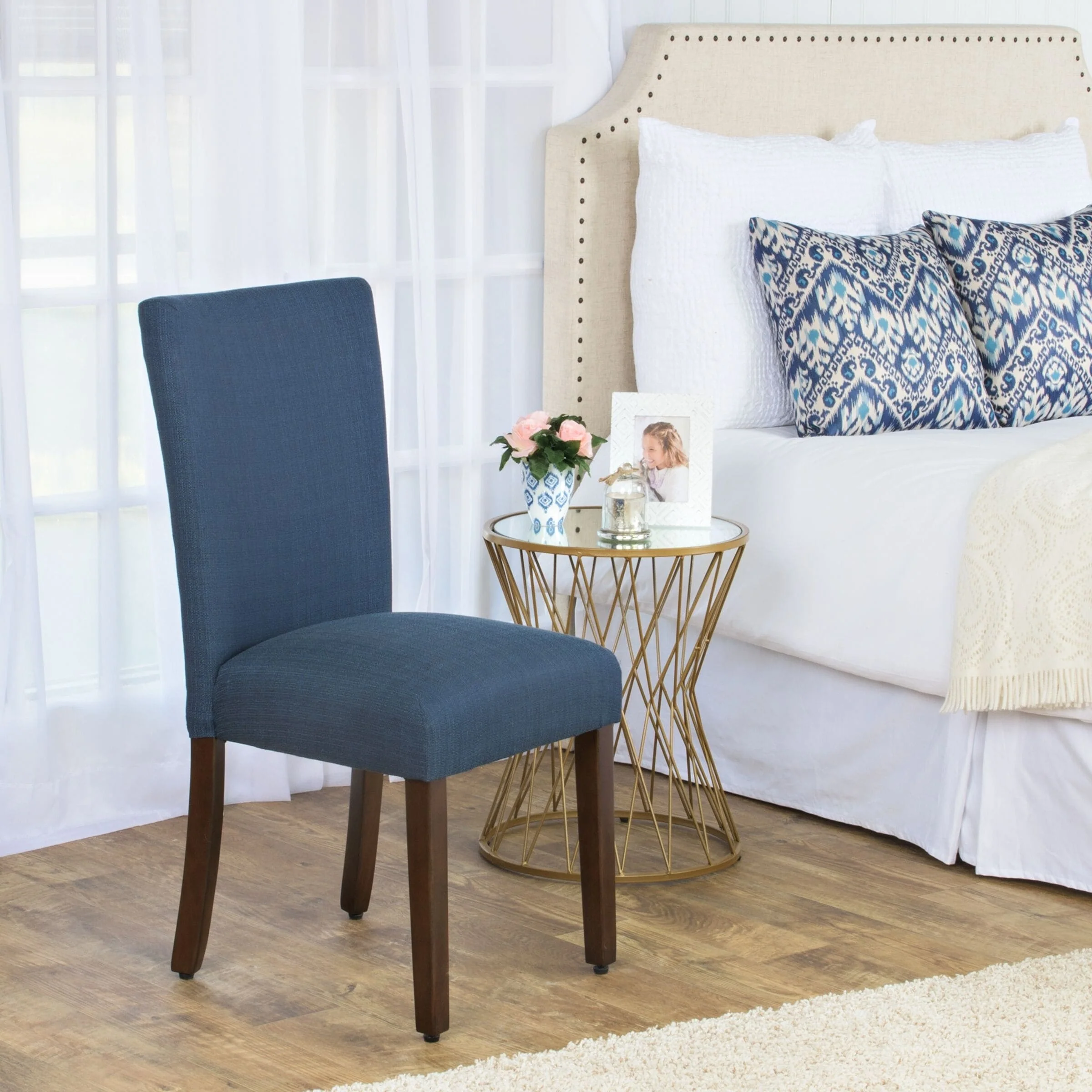 HomePop Parson Dining Chair - Blue Everly Oceanside - Single