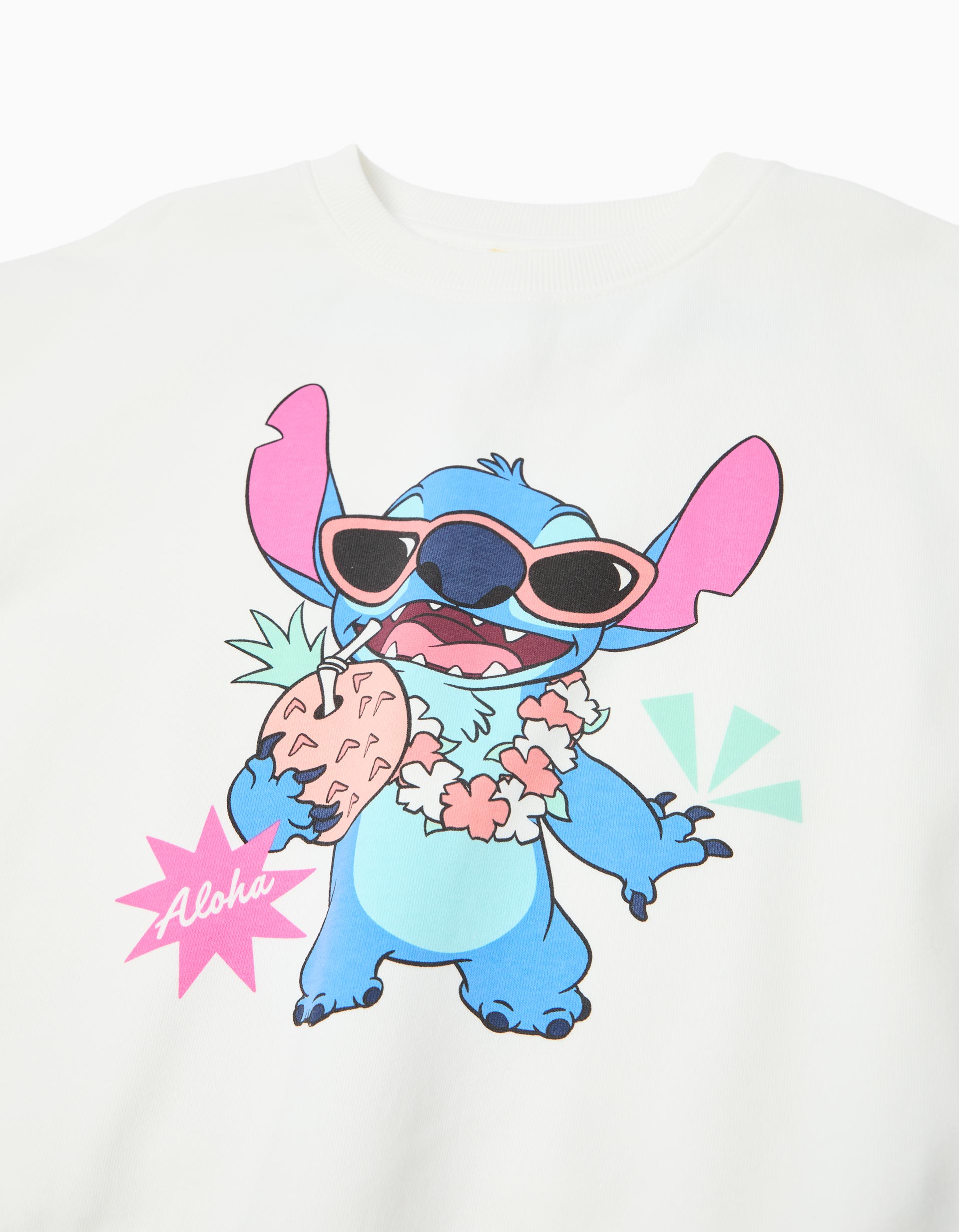 Sweatshirt 'Stitch' ©Disney, Menina, Branco