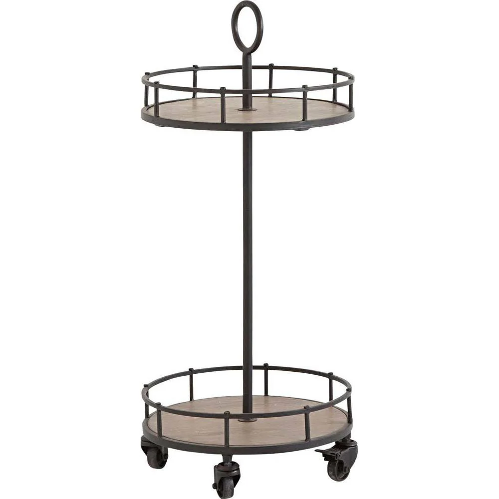 Mercana Decidua Beige Wood Bar Cart