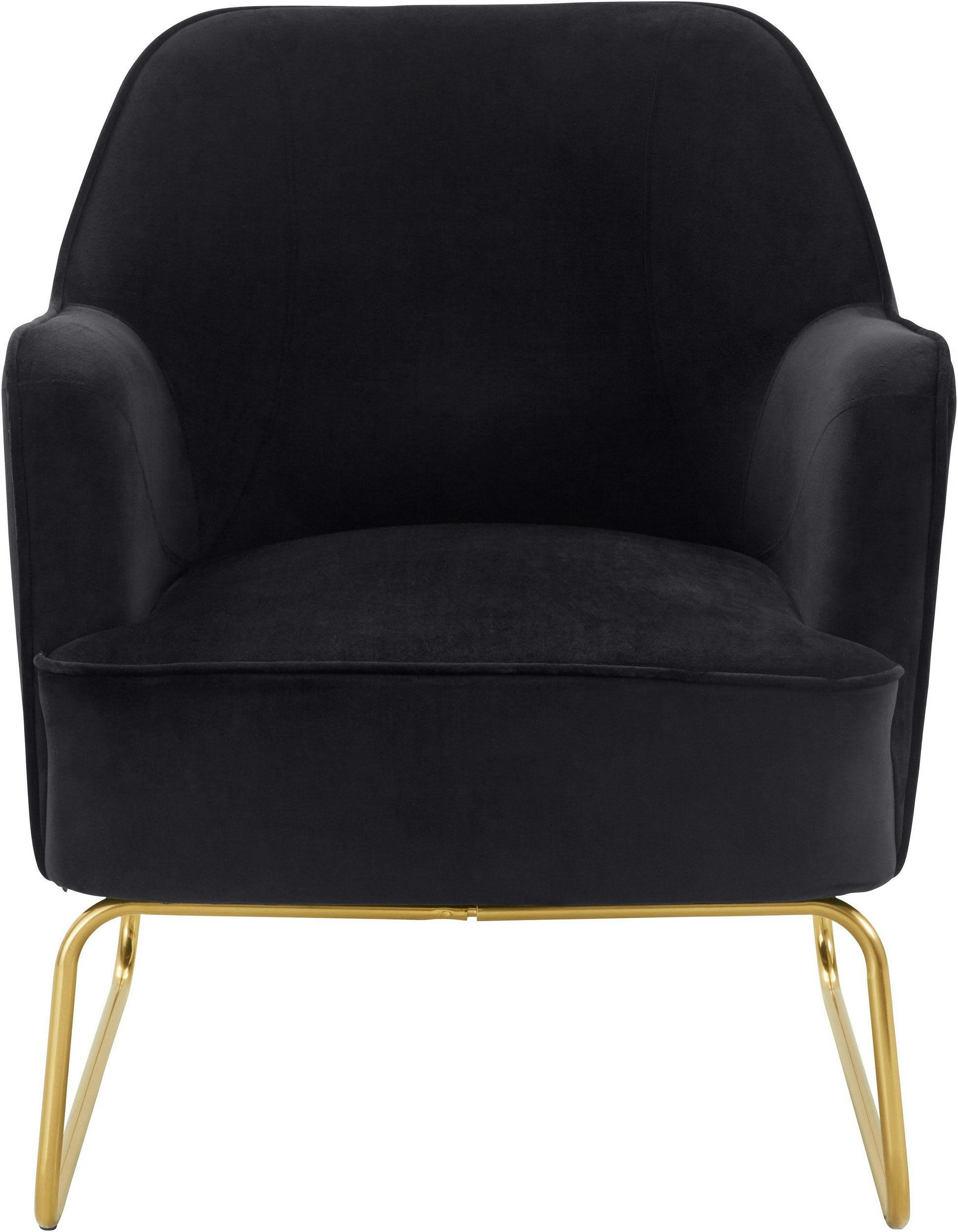 JOSHUA - Fauteuils rembourrée en velours noir