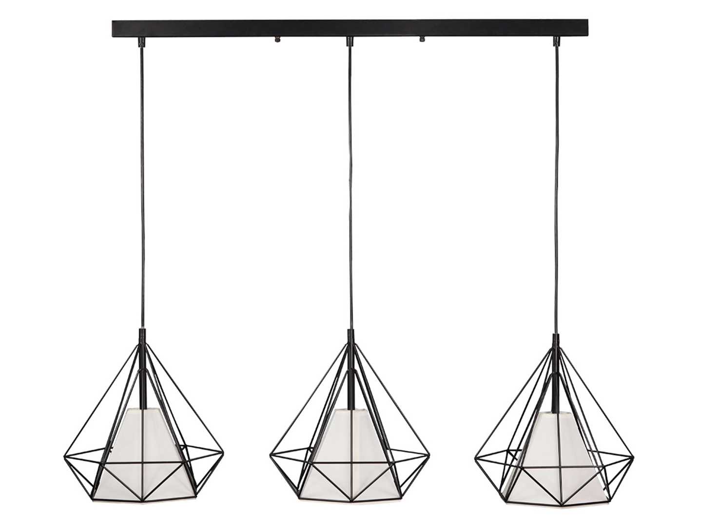 Lampa wisząca Hira 3-punktowa metalowa czarna