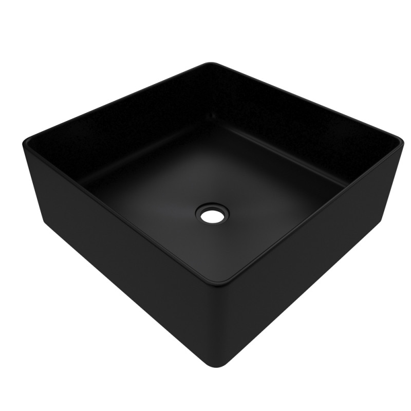 Vasque à poser Dark Square noire AURLANE