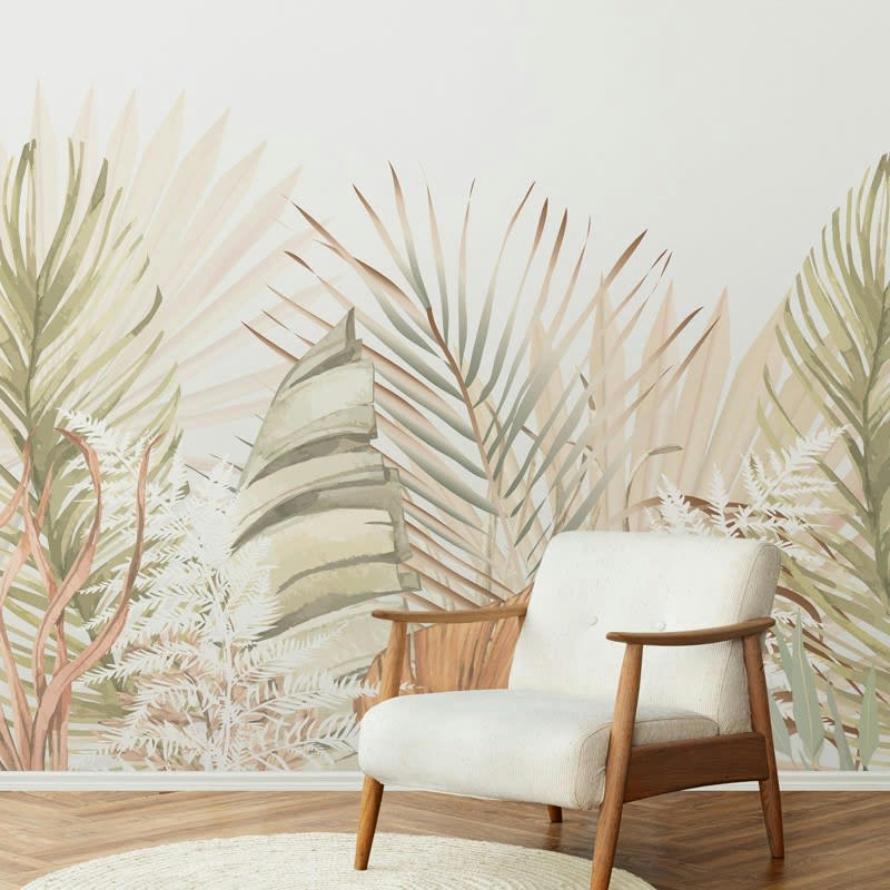 HERA - Papier Peint Panoramique L240xH270cm Multicolore Feuillage Aquarelle