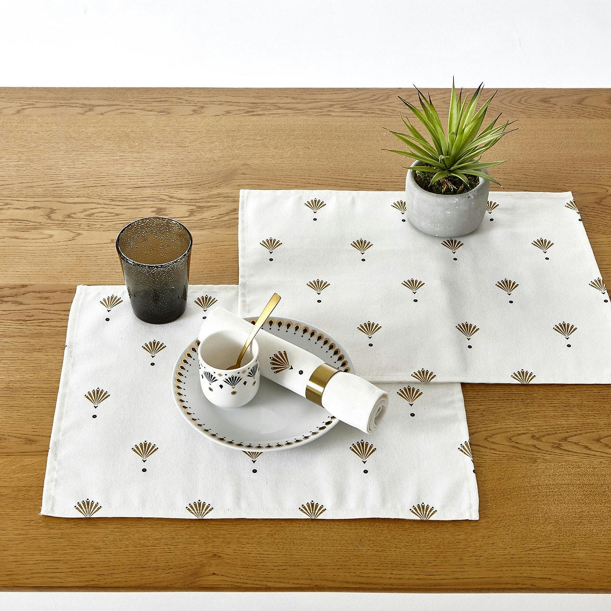 Lot de 2 sets de table Éventail