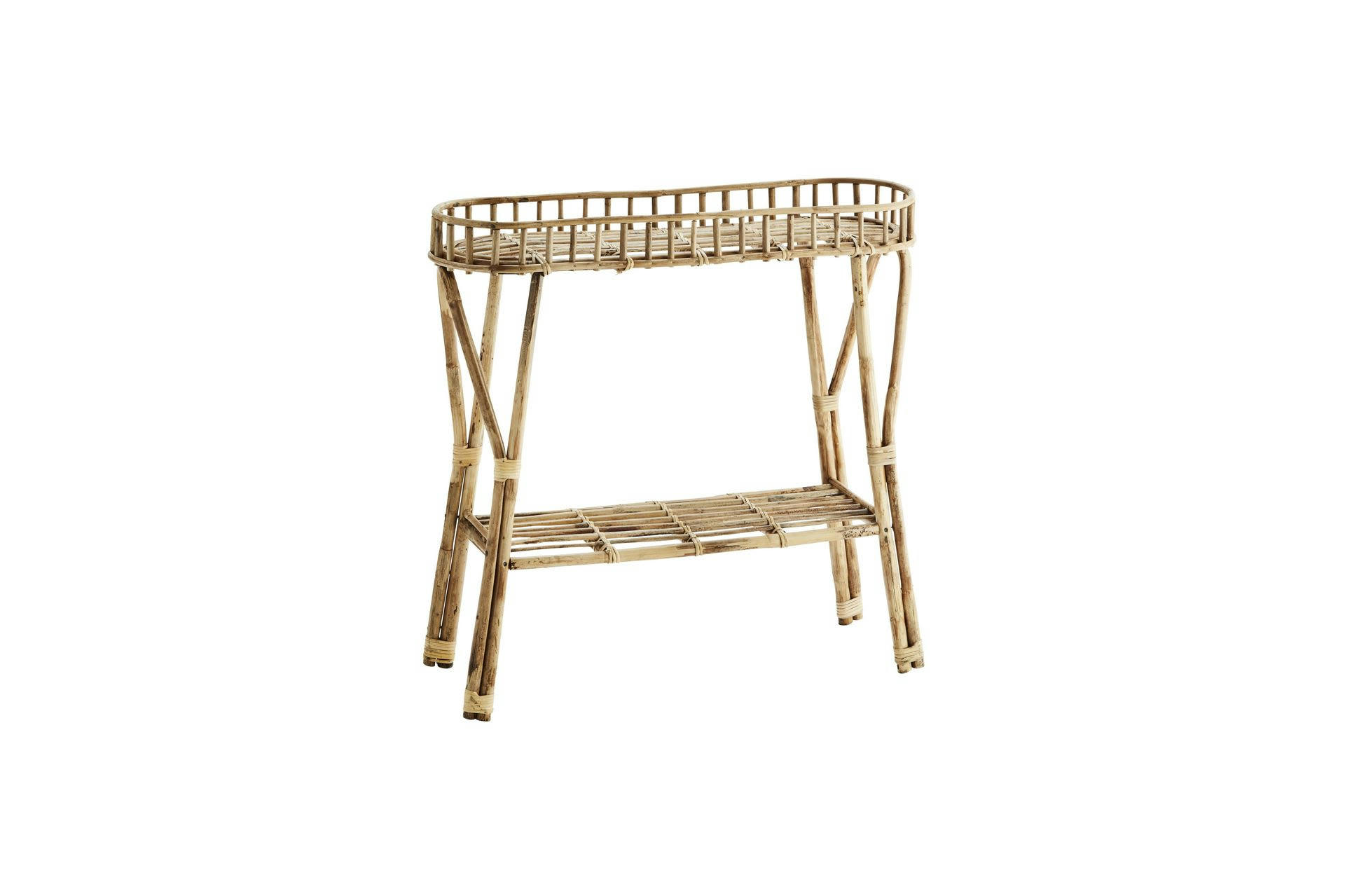 BOLLAO - Console en bambou beige