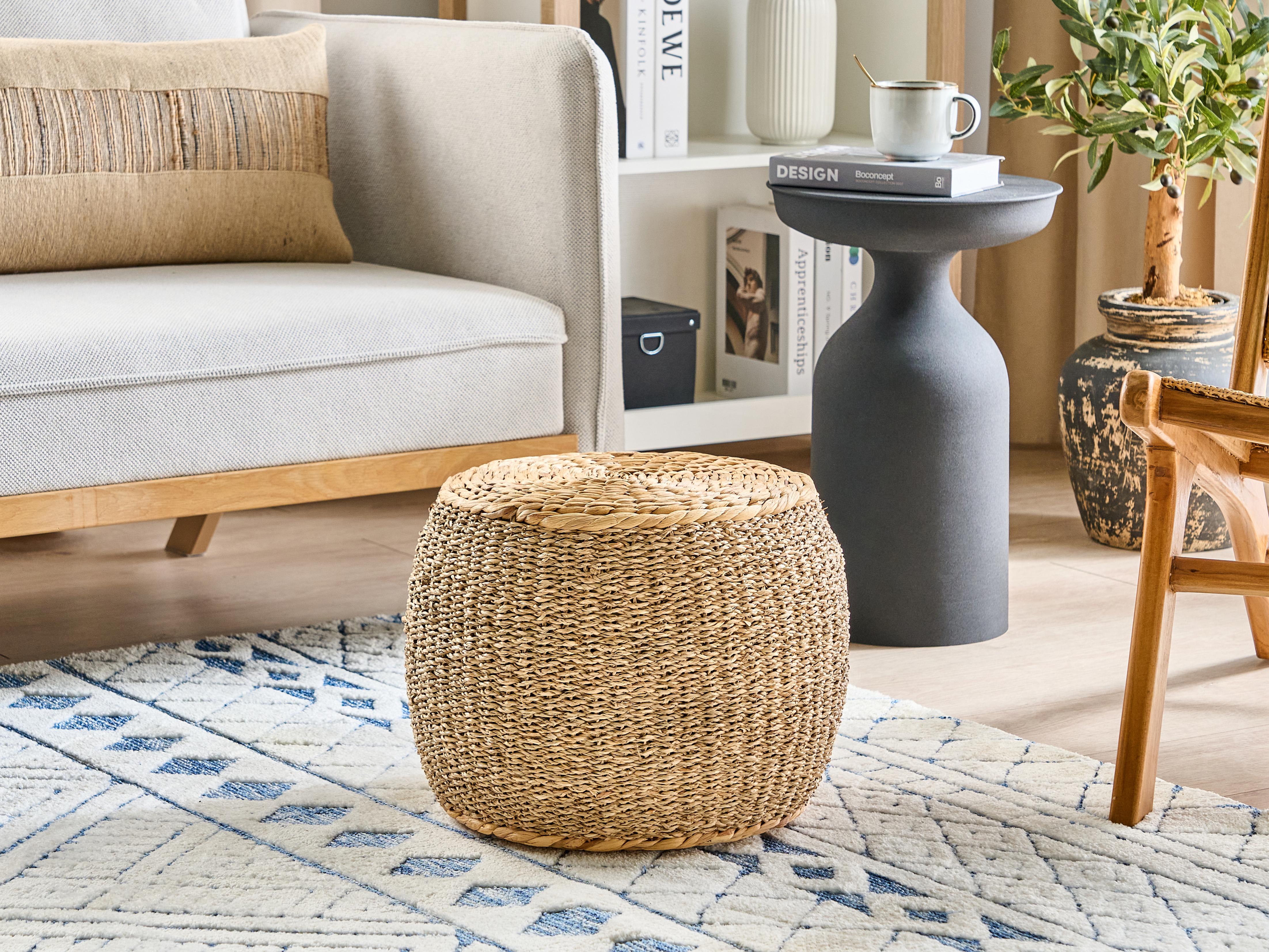 Pouffe HAIPHONG Seagrass Beige