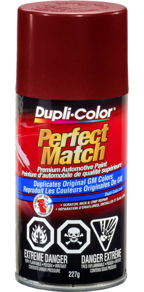 Dupli-Color Perfect Match Premium Acrylic Lacquer Automotive Aerosol Spray Paint, GM Limited Addiction Red Tint, 227-g