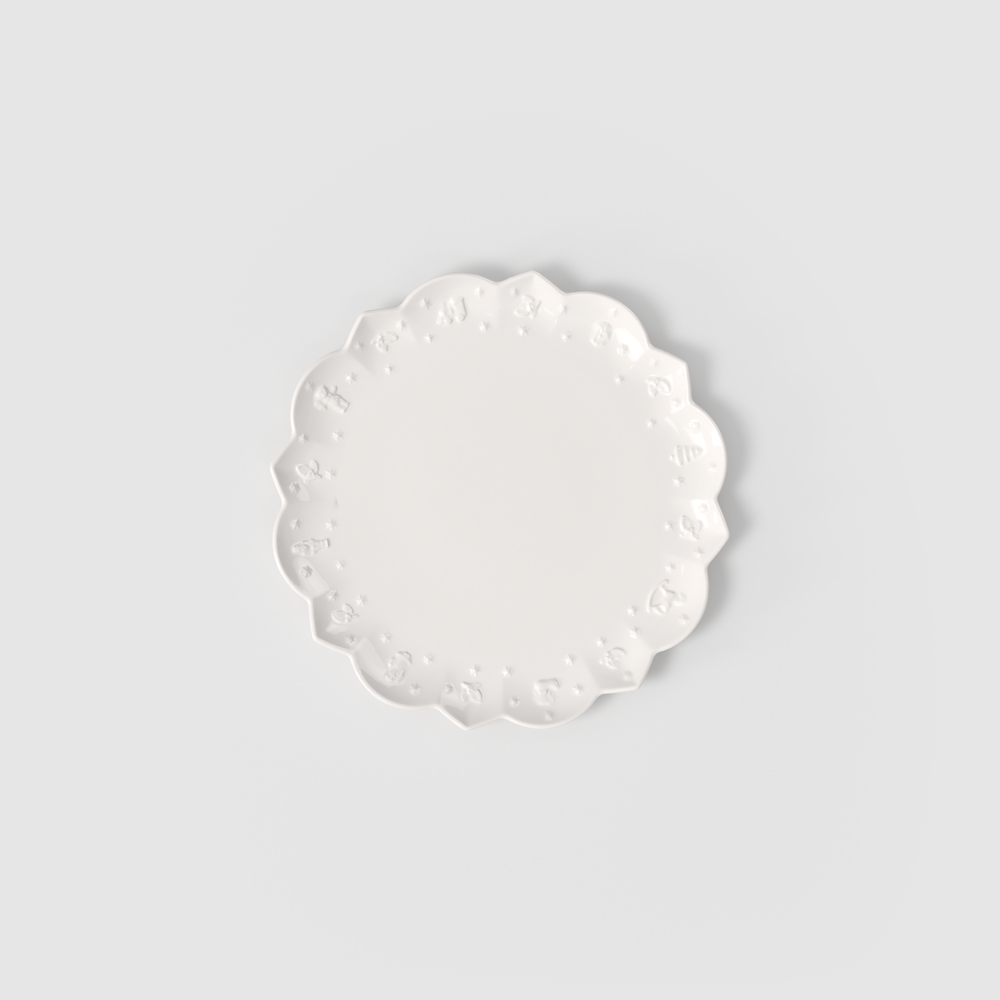 Toy's Delight Royal Classic Serving/ Under Plate - White, 13.3'', Premium Porcelain