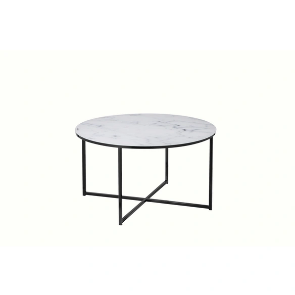 Couchtisch, BxH: 80 x 45 cm, Metall/Glas