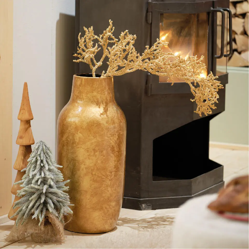 Decoris Design Bloemenvaas Terracotta - 22 x 50 cm - glazuurlook