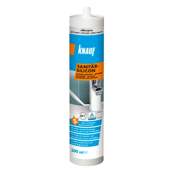 Sanitär-Silikon, silbergrau, 0,3 l
