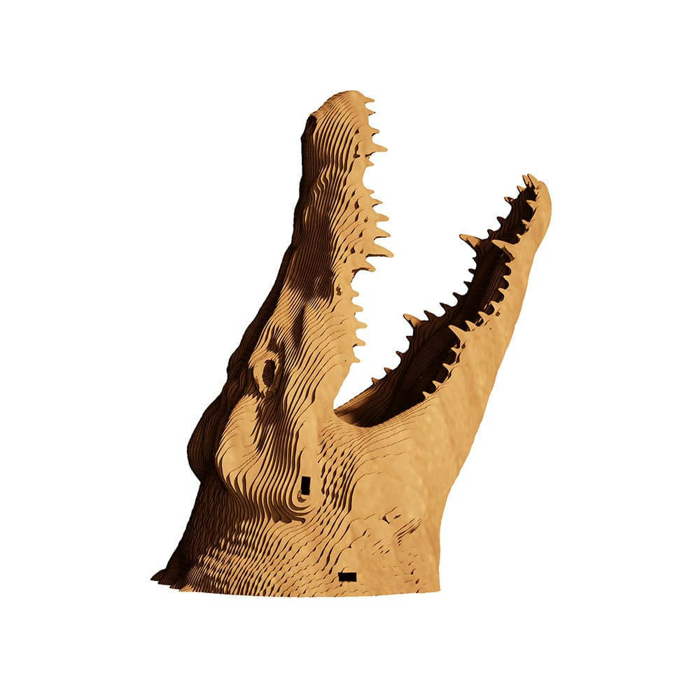 - Puzzle 3d crocodile carton naturel