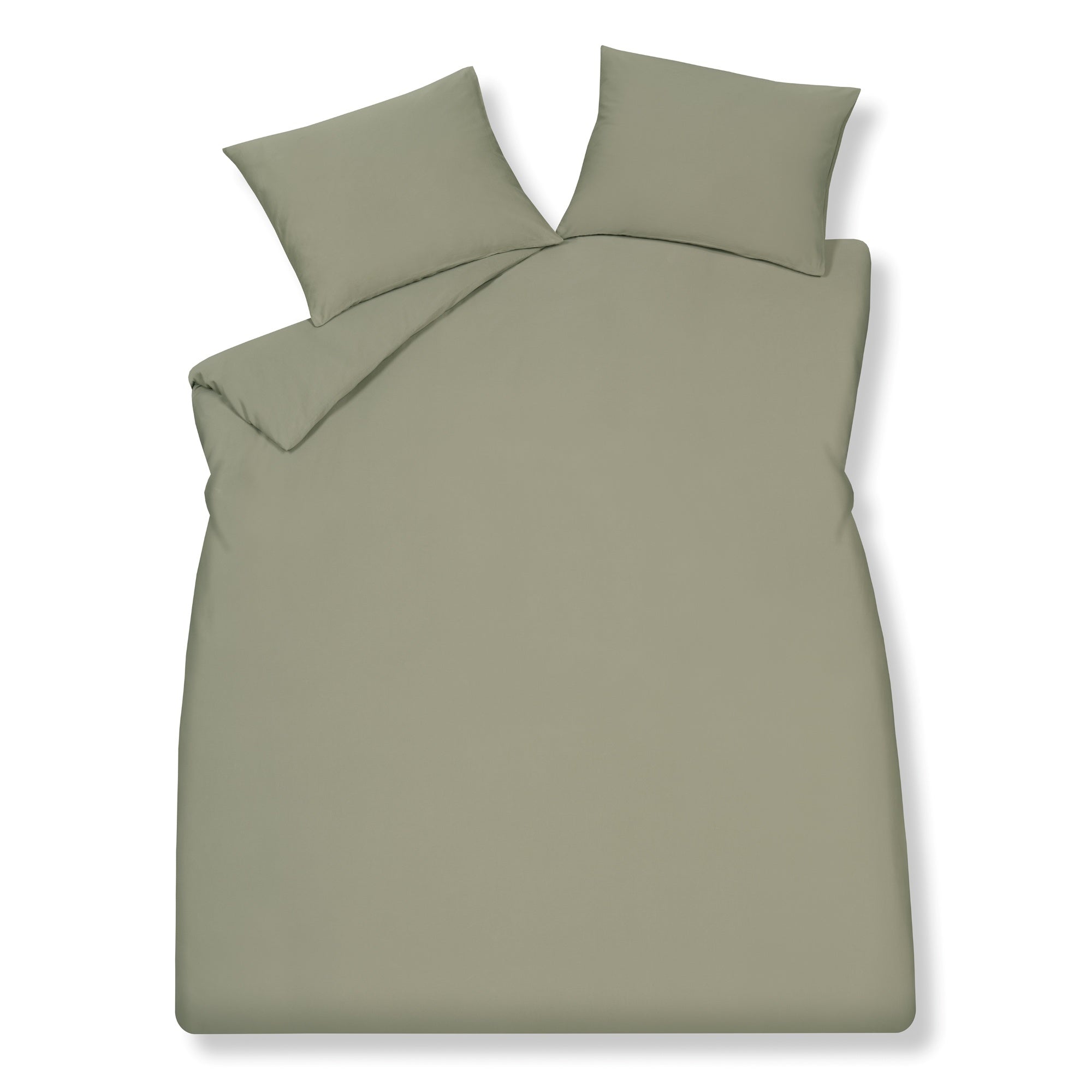 Pure 84 Dekbedovertrek Thyme   140 x 200 220 cm   Groen   Satijnkatoen