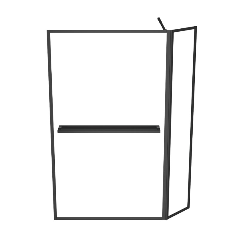 Paroi de douche avec volet Dark Edge Shelf 120   40 x 200 cm AURLANE
