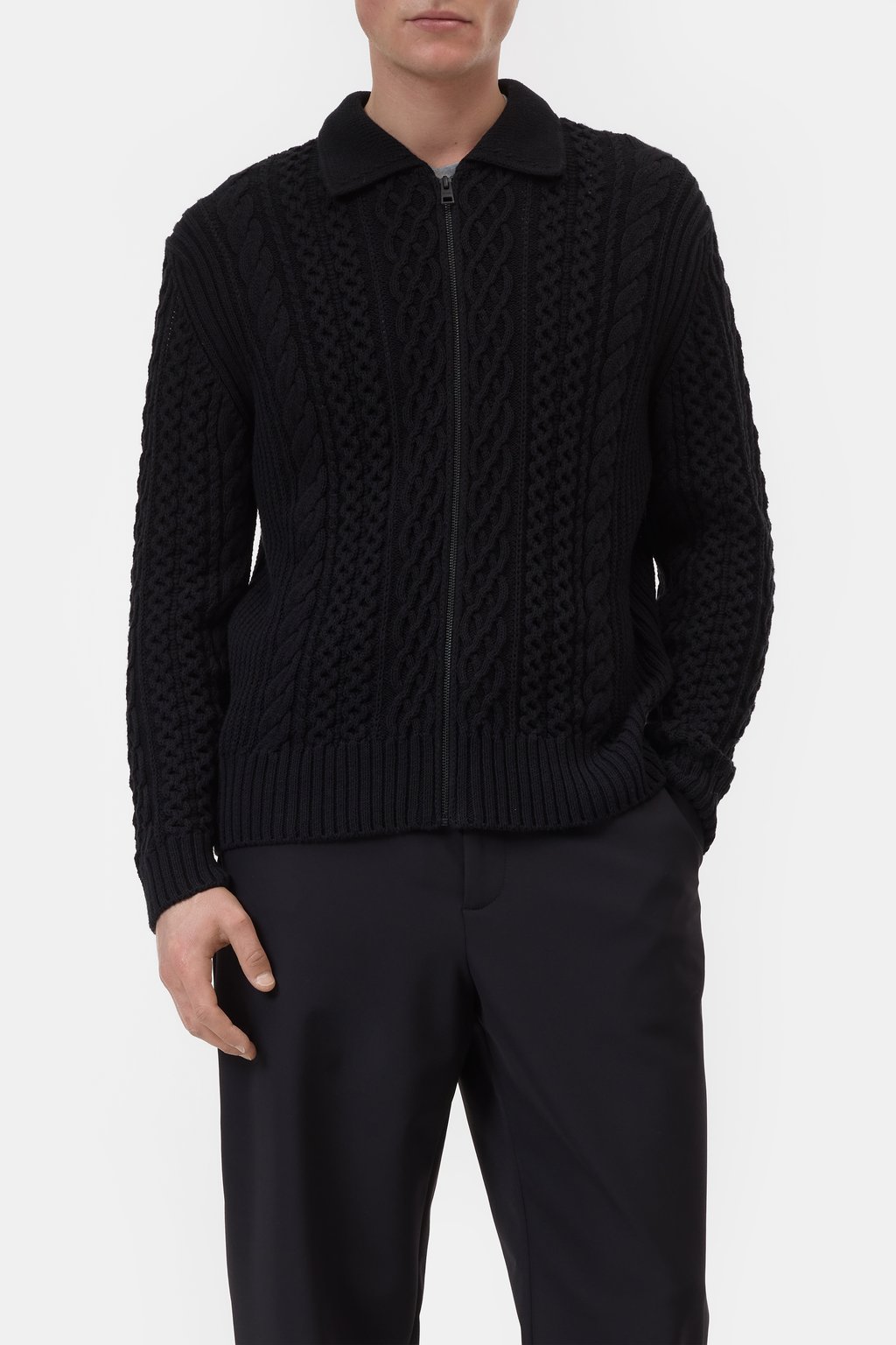 Zip-Strickjacke mit Reißverschluss