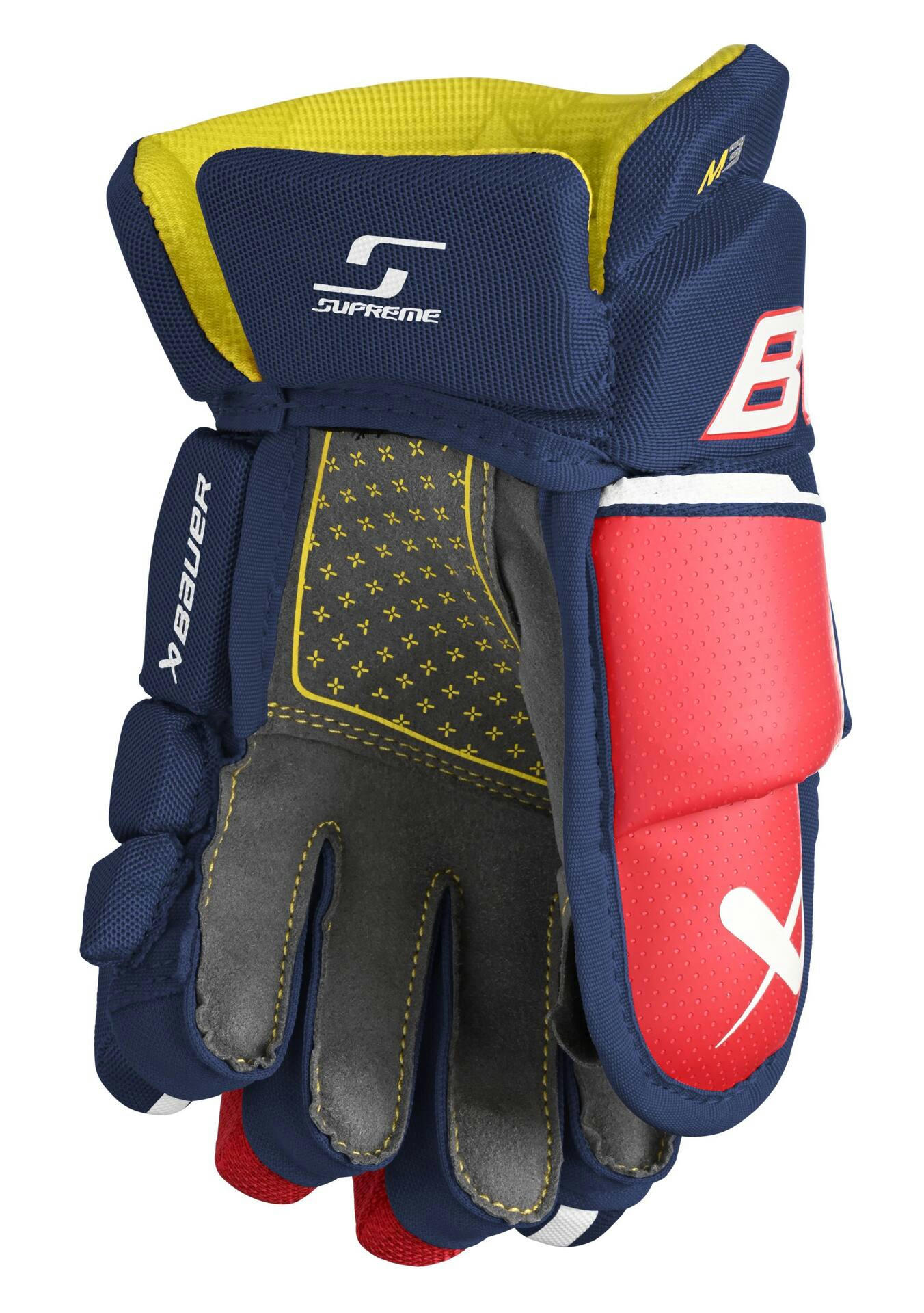 Bauer Supreme M3 Hockey Gloves, Junior, Navy/Red/White, Assorted Sizes