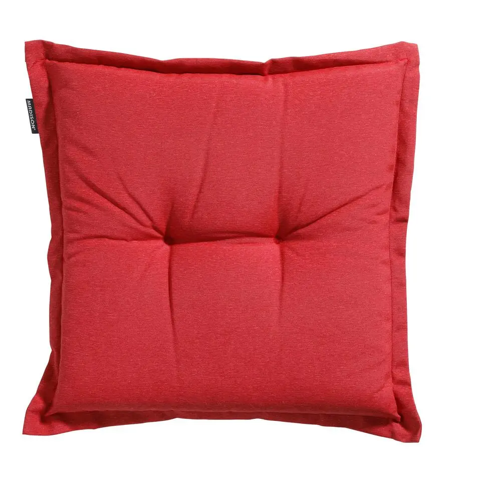 Madison - Zitkussen Panama brick red - Ca. 50x50 cm - Set van 4