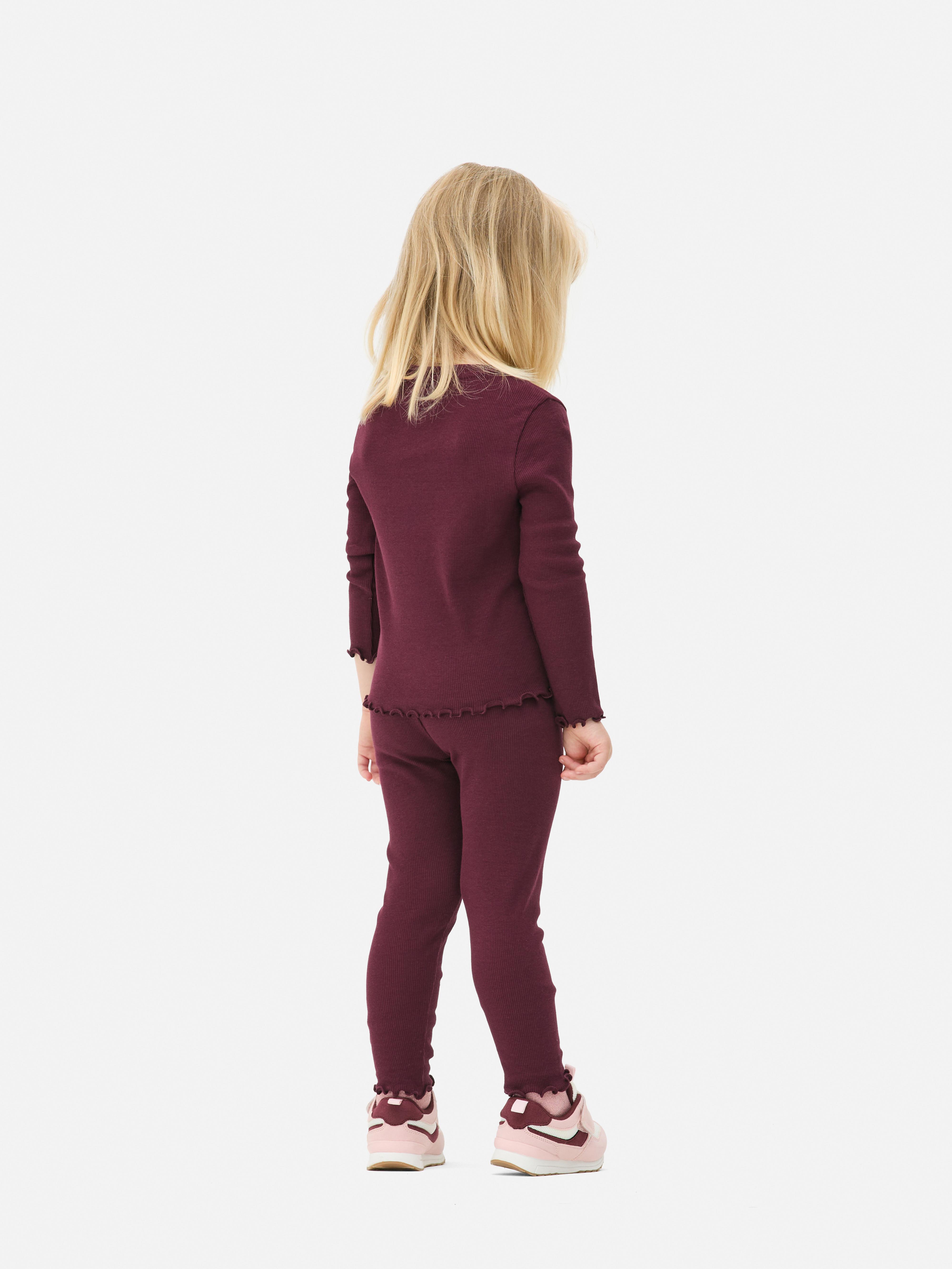 1.5-8yrs | Ribbed Lettuce Trim Leggings