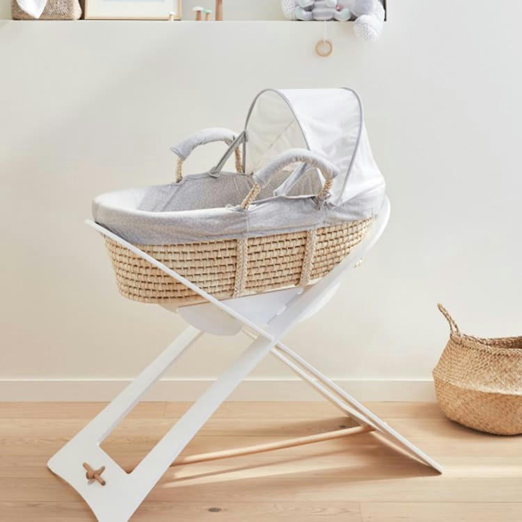 - Support pour couffin Noukie's barre bois naturel