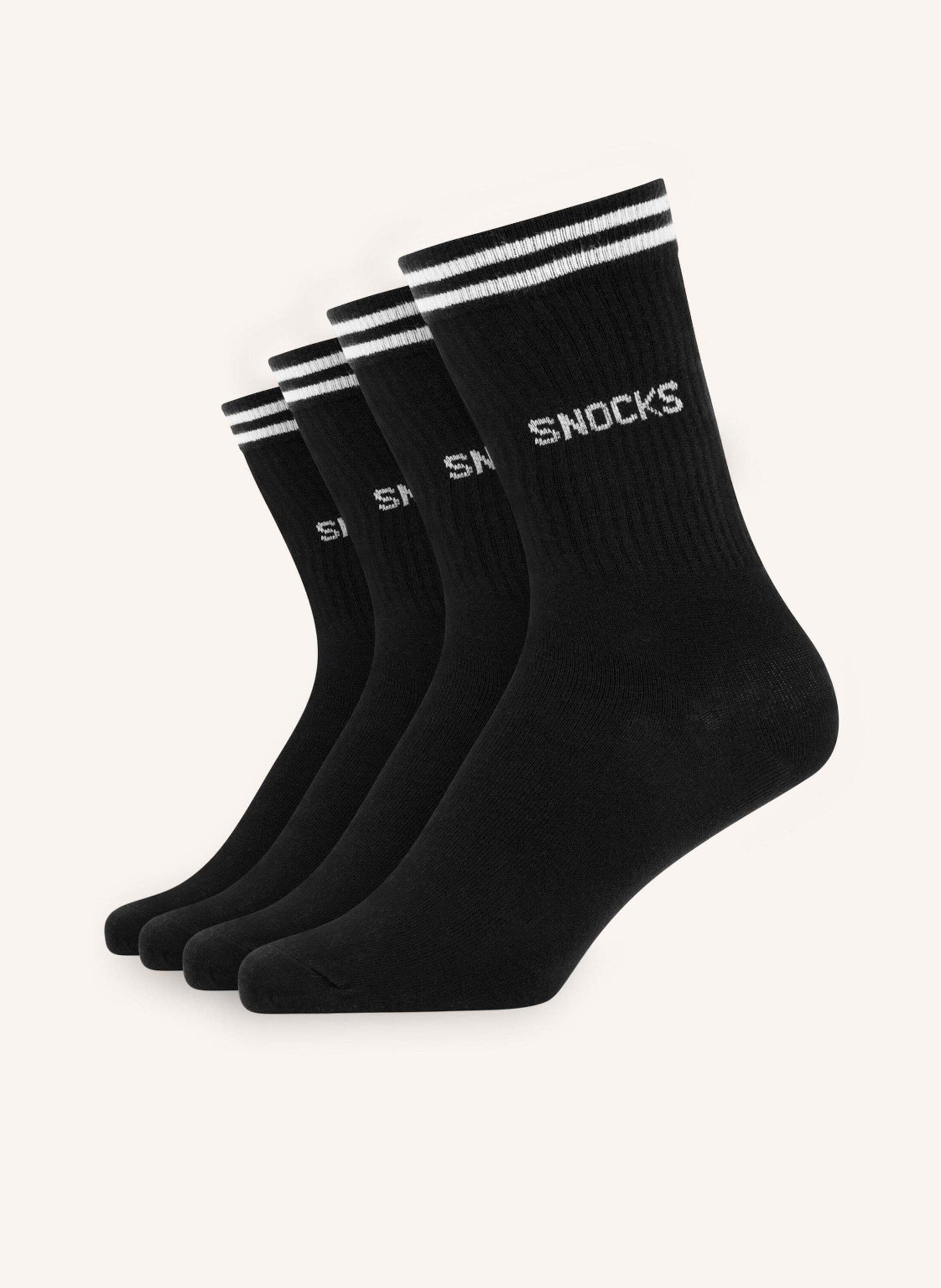 SNOCKS Hohe Sportsocken mit Streifen (4 Paare)