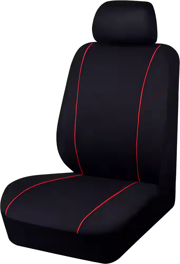AutoTrends Black with Red Piping Seat Cover