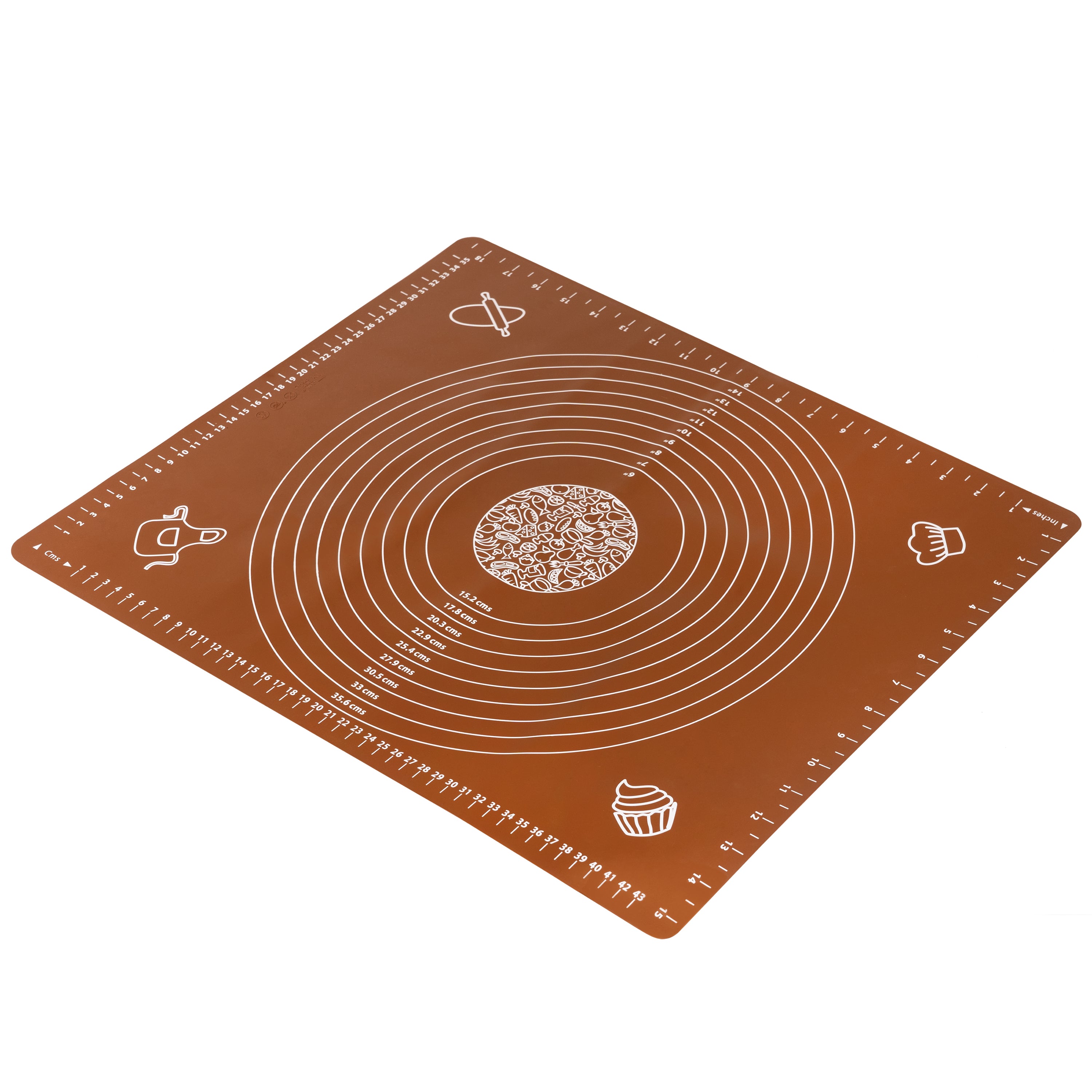 Krumble Siliconen bakmat met eenheden vierkant - Bruin