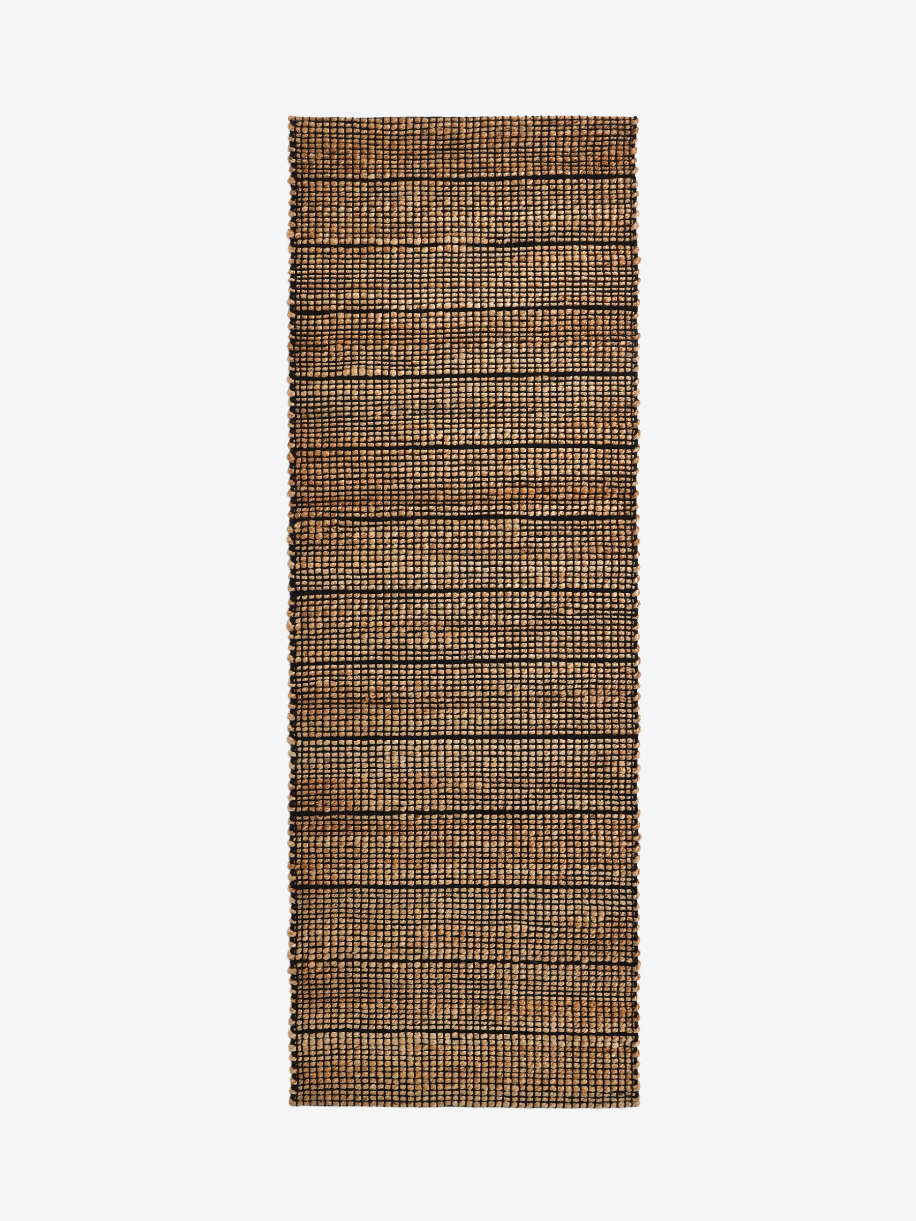 Hurley Woven Jute Runner in Black