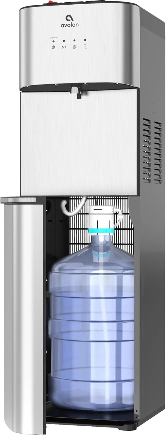 Limited Edition Self Cleaning Water Cooler Water Dispenser - 3 Temperature Settings - Hot, Cold  Room Water, Durable Stainless Steel Construction, Bottom Loading - UL Listed-Avalon(full size stainless steel)