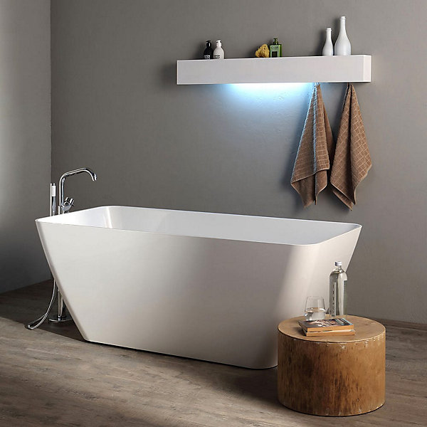 Baignoire Moderne Autoportante En Marbre Recomposé - Paola