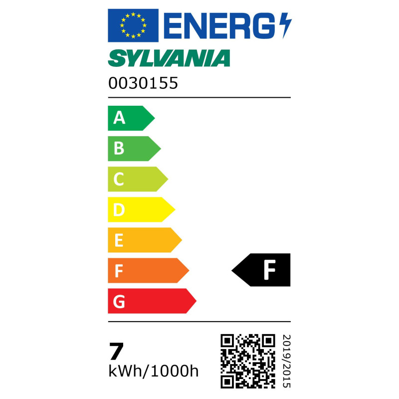Ampoule LED à filaments E27 G125 blanc chaud 7 W SYLVANIA