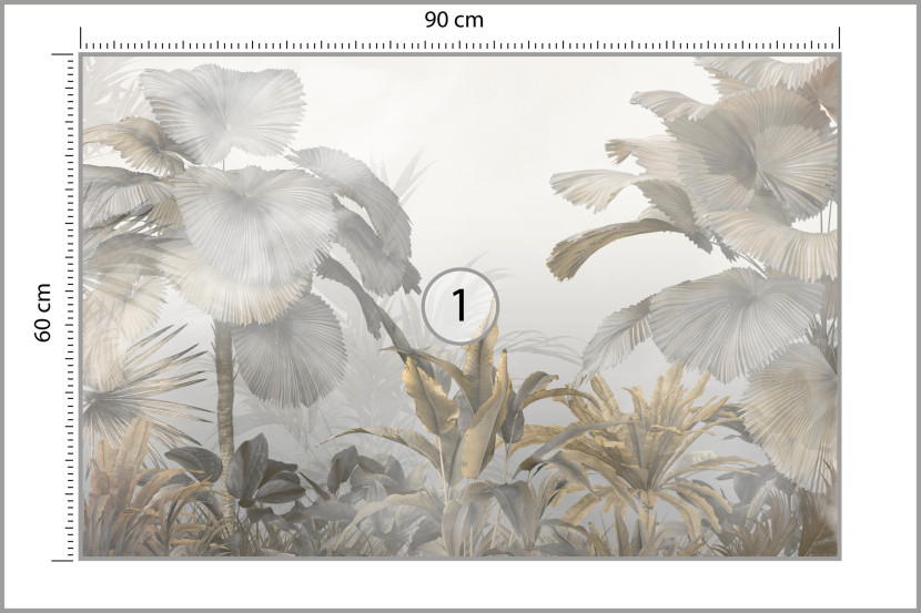 Fototapeta TROPIKALNE Drzewa Liście Dżungla 90x60cm