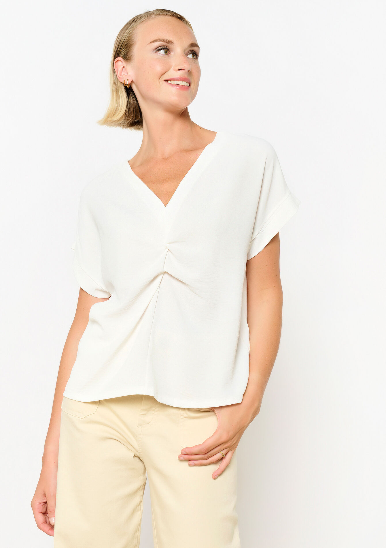 Blouse met V-hals